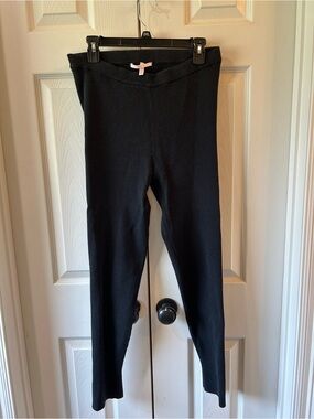 Victoria Secret  Black Ribbed Sweater Leggings - size xl